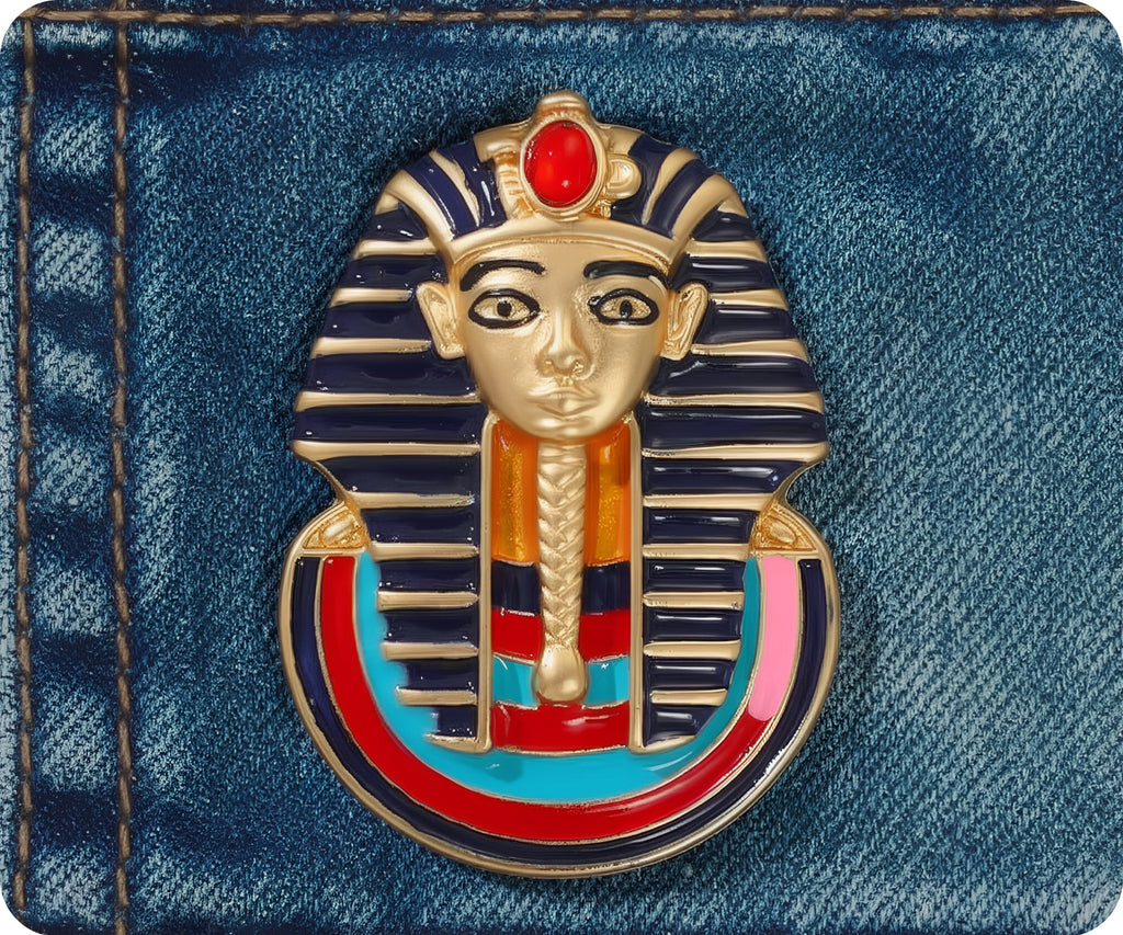 Tutankhamen Pharaoh Egyptian Pin Badge