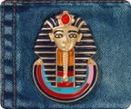 Tutankhamen Pharaoh Egyptian Pin Badge