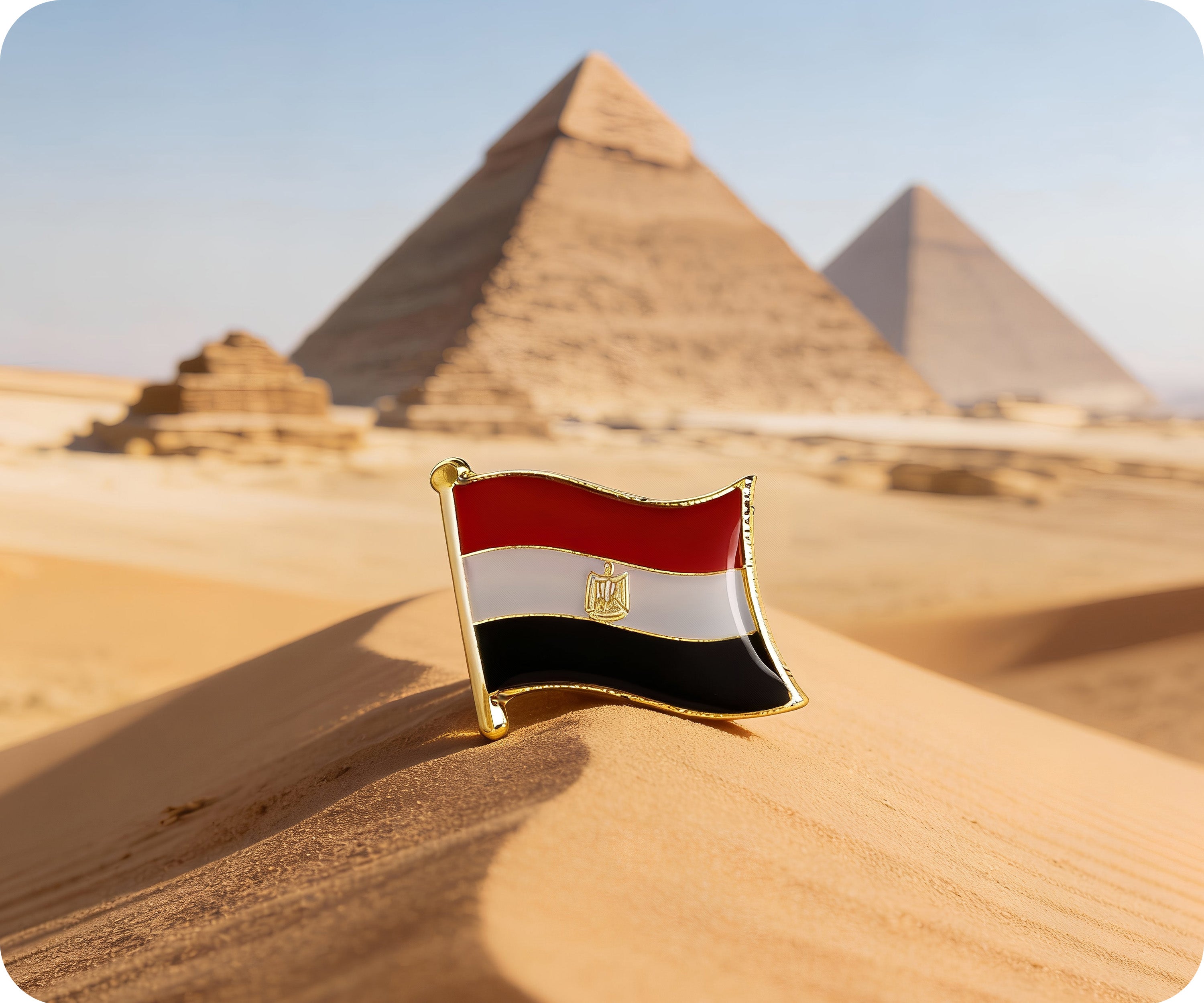Pin con la bandera de Egipto Imagen secundaria del producto