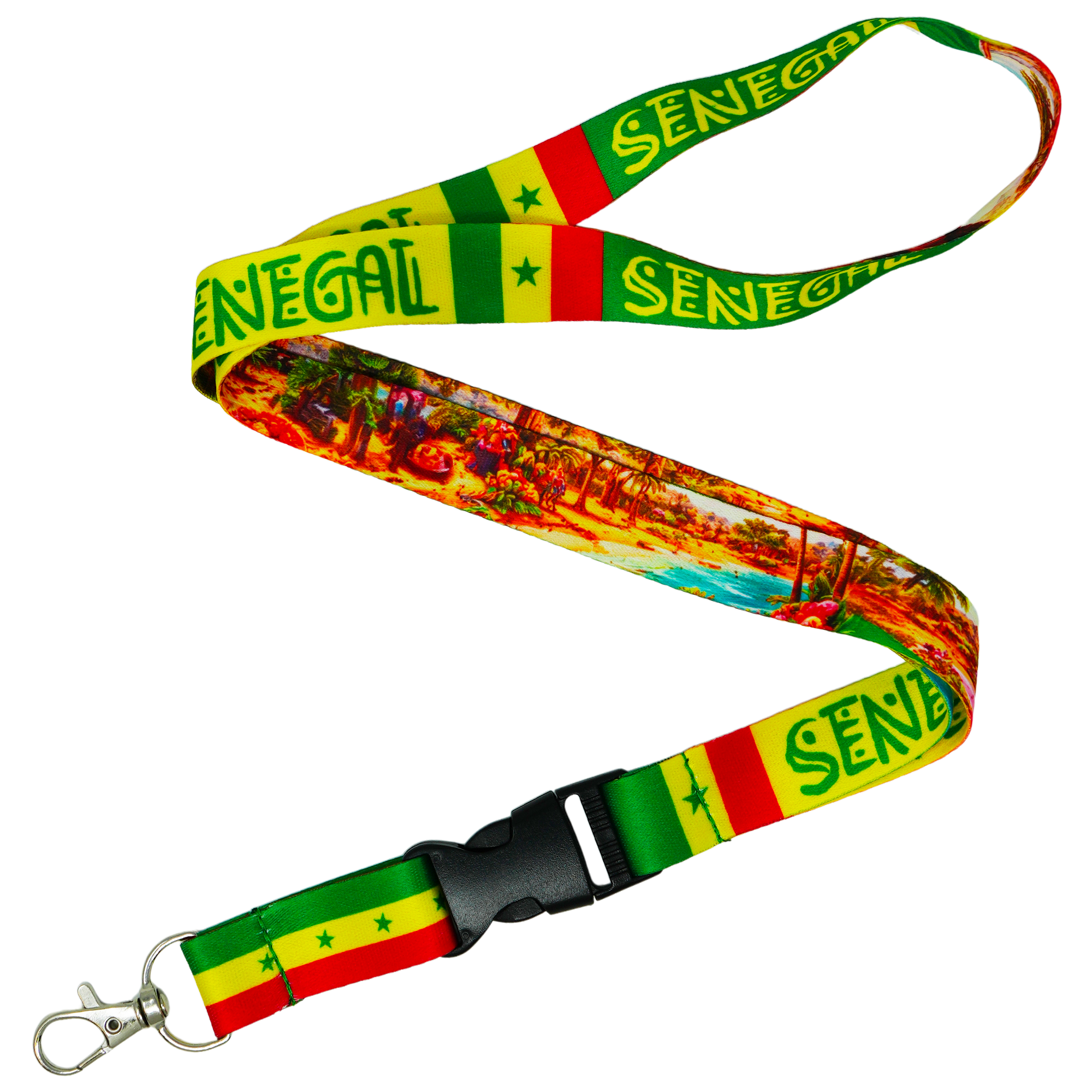 Senegal African National Flag Lanyard Imagen principal del producto