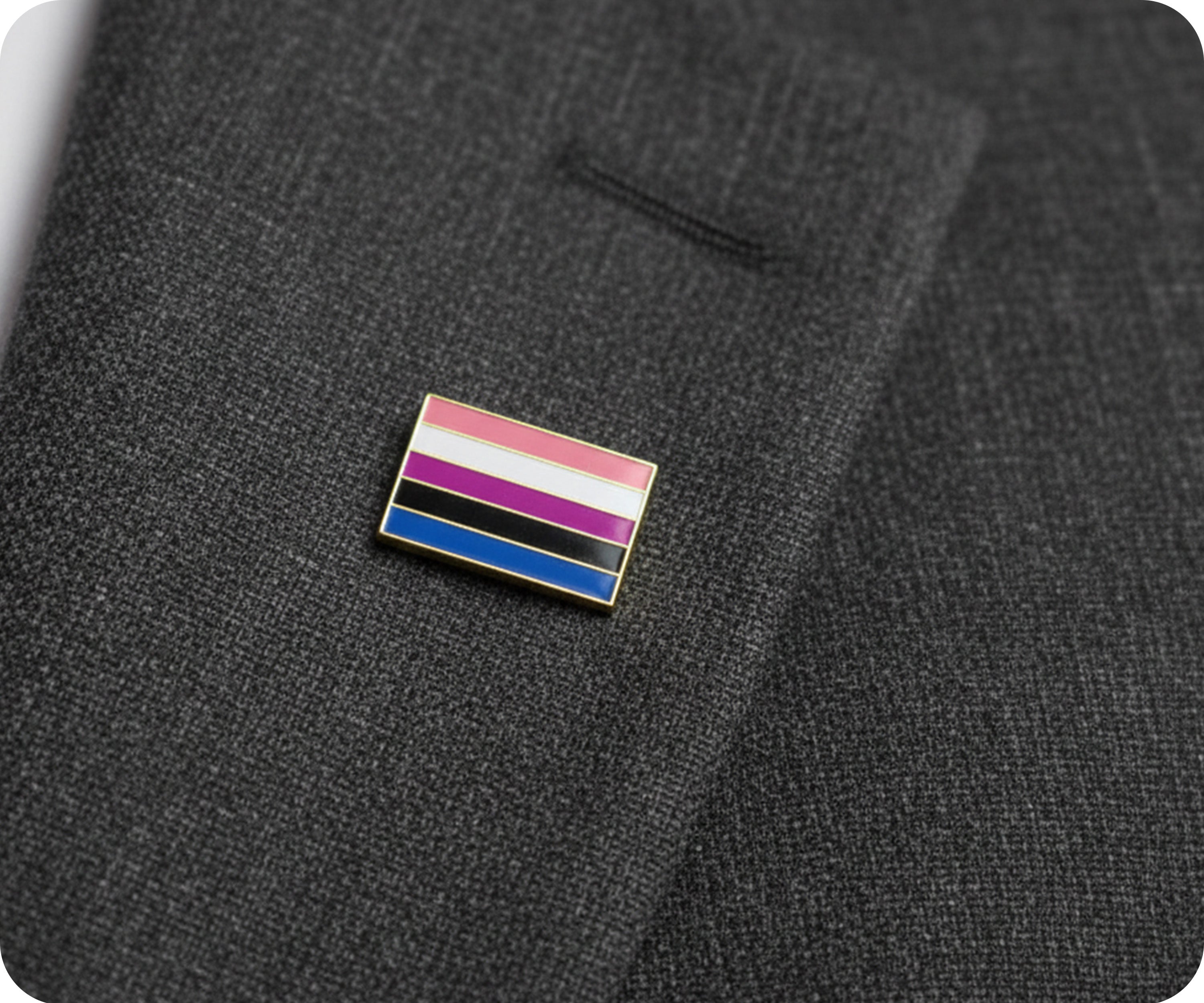 Insignia de orgullo rectangular de derechos iguales Imagen secundaria del producto