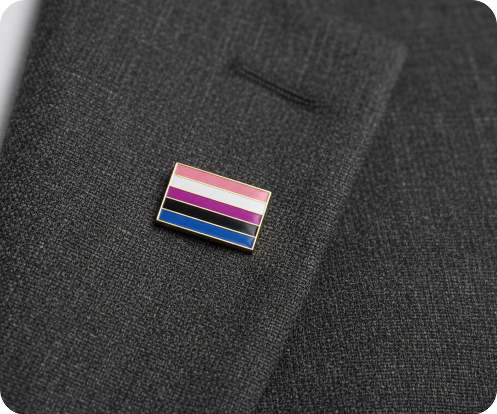 Equal Rights Rectangle Pride Pin Badge