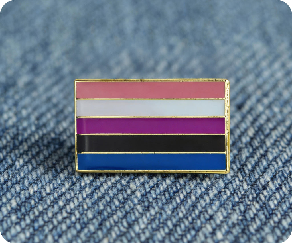 Equal Rights Rectangle Pride Pin Badge