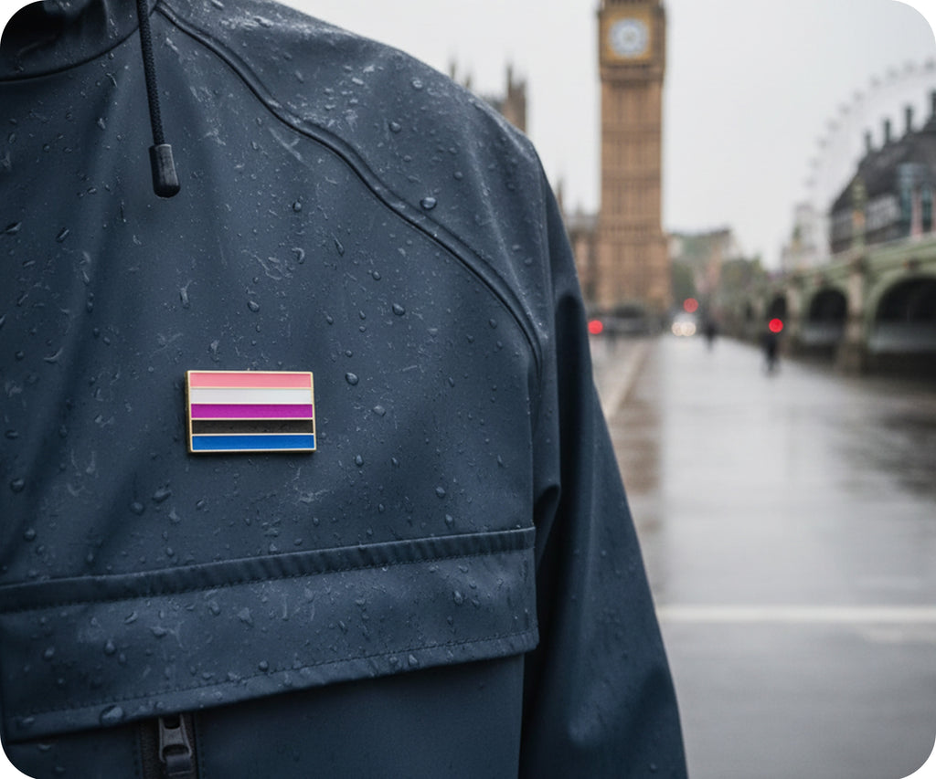 Equal Rights Rectangle Pride Pin Badge