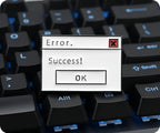 Error. Success! Computer IT Pin Badge