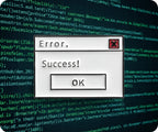 Error. Success! Computer IT Pin Badge