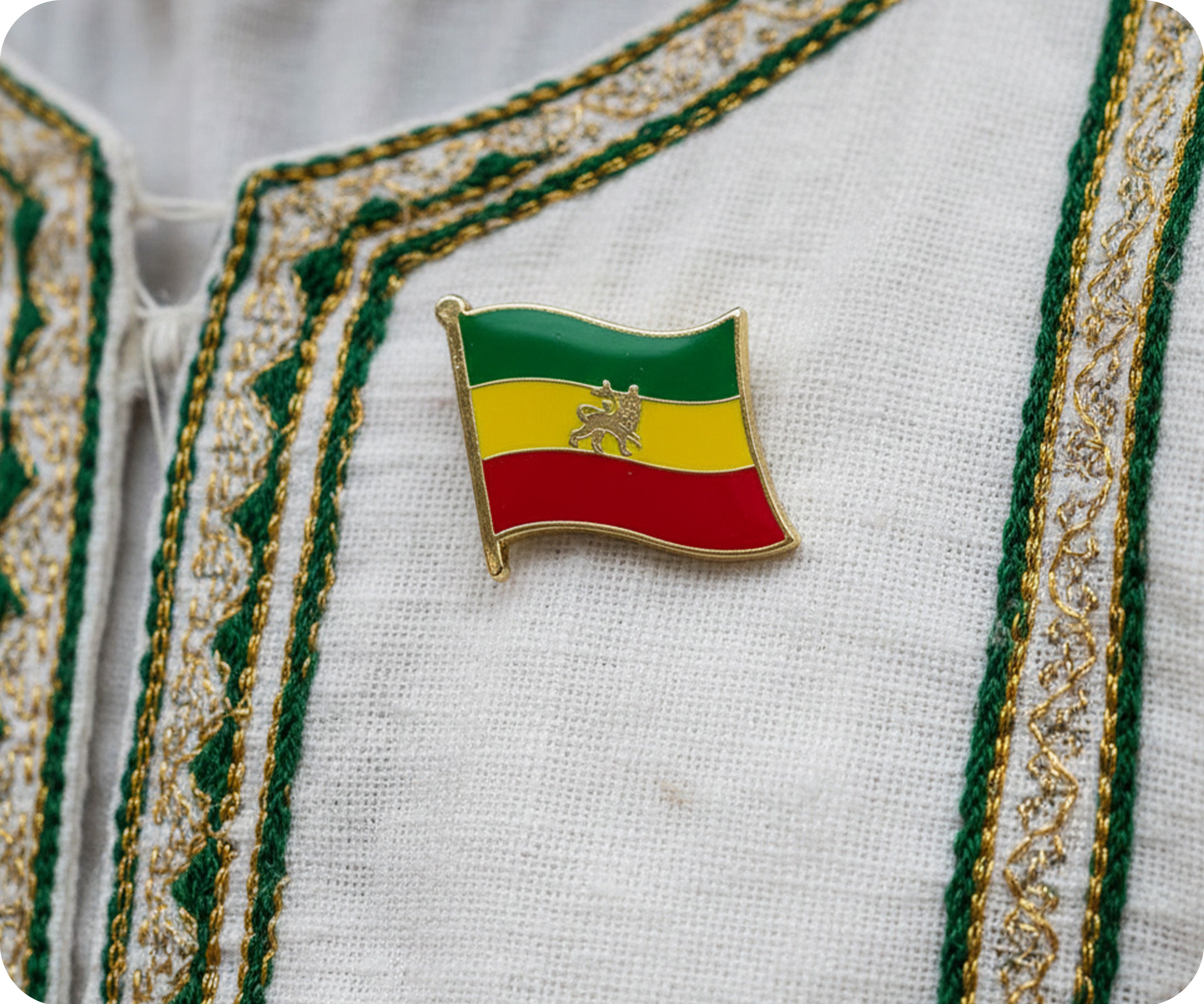 Pin con la bandera de Etiopía (Judá)  Imagen secundaria del producto