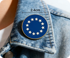 European Union EU Round Pin