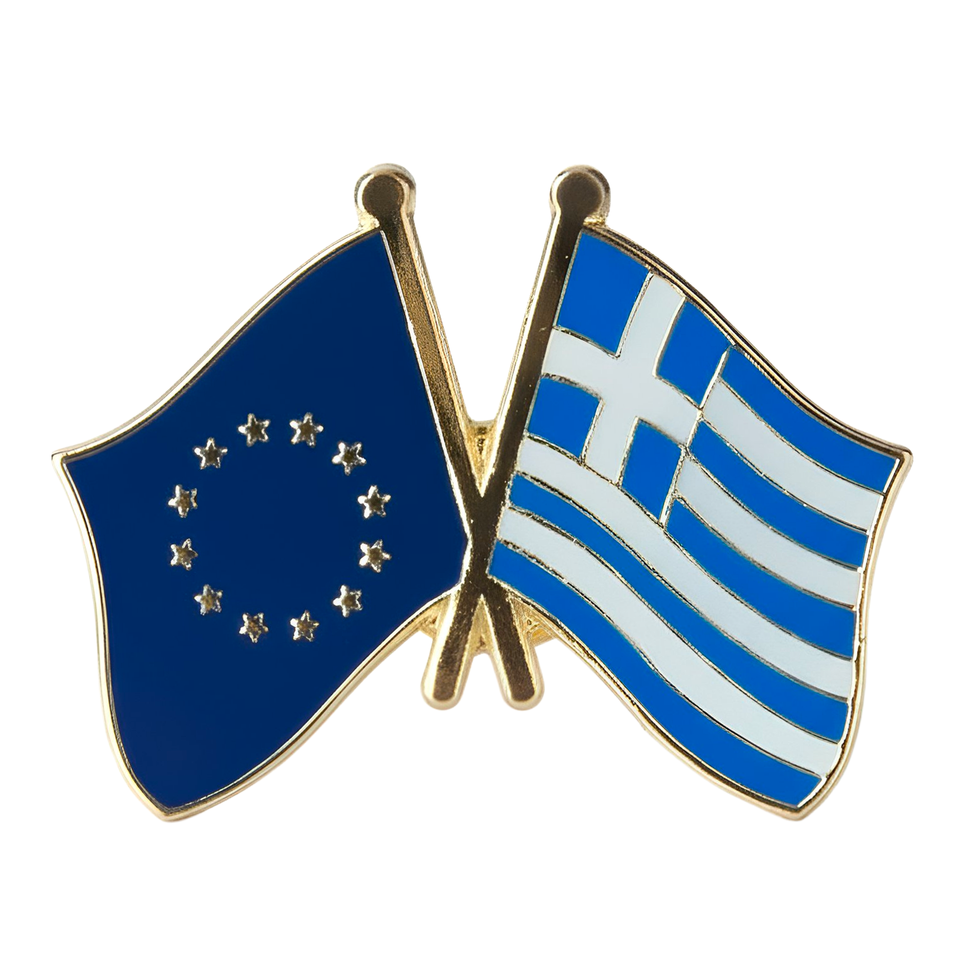 Pin de amistad Unión Europea y Grecia Imagen principal del producto