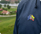 European Union & Lithuania Friendship Pin Badge