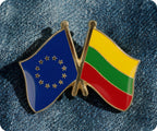 European Union & Lithuania Friendship Pin Badge
