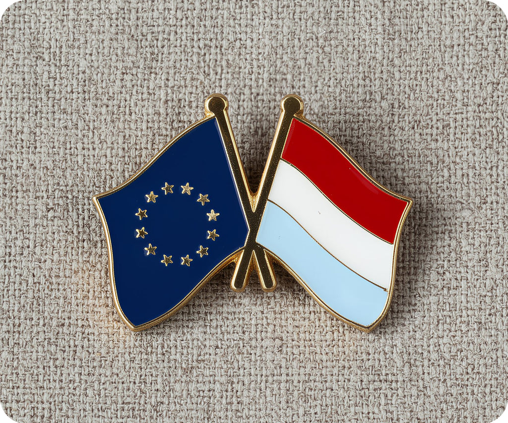 European Union & Luxembourg Friendship Pin Badge