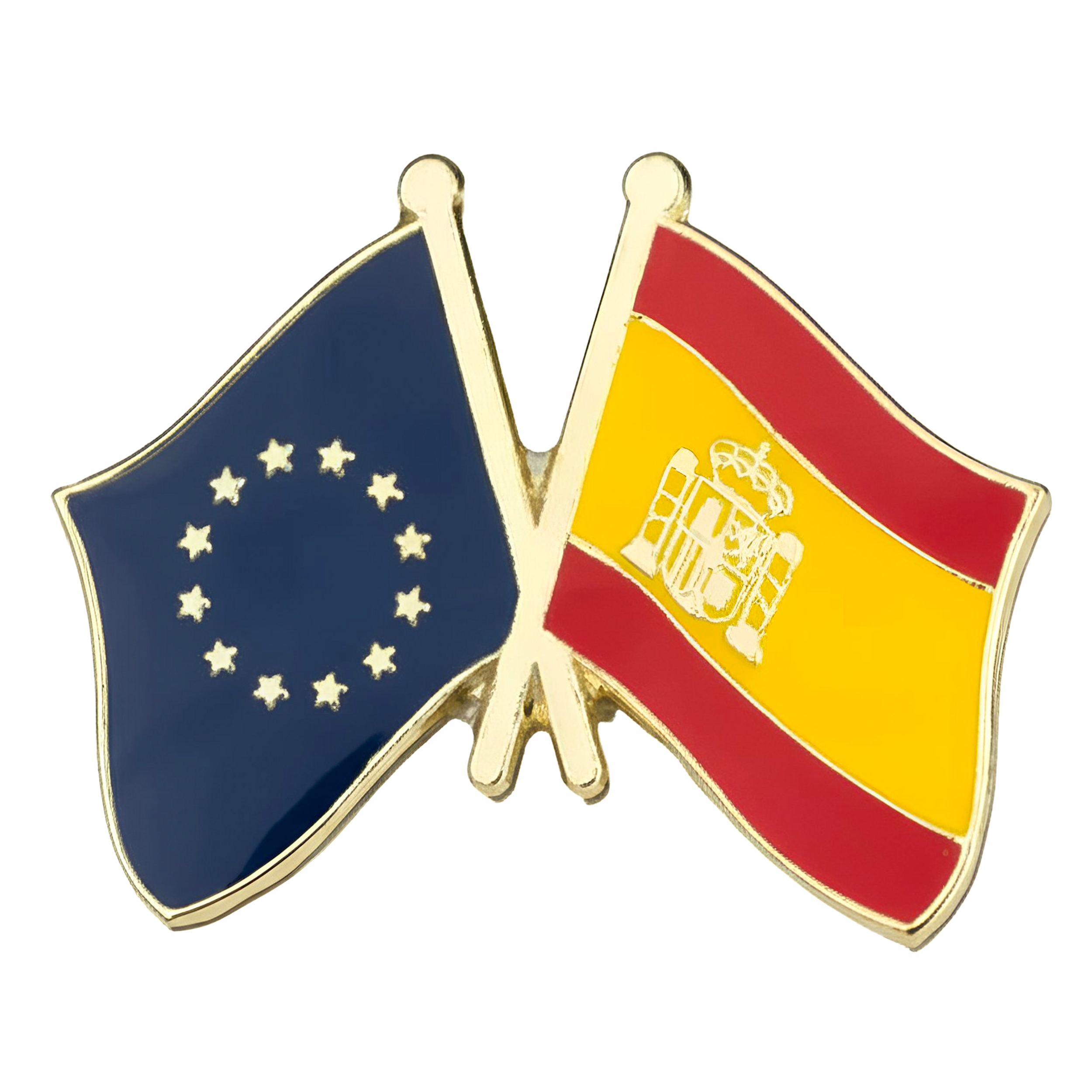 European Union & Spain Friendship Pin Badge