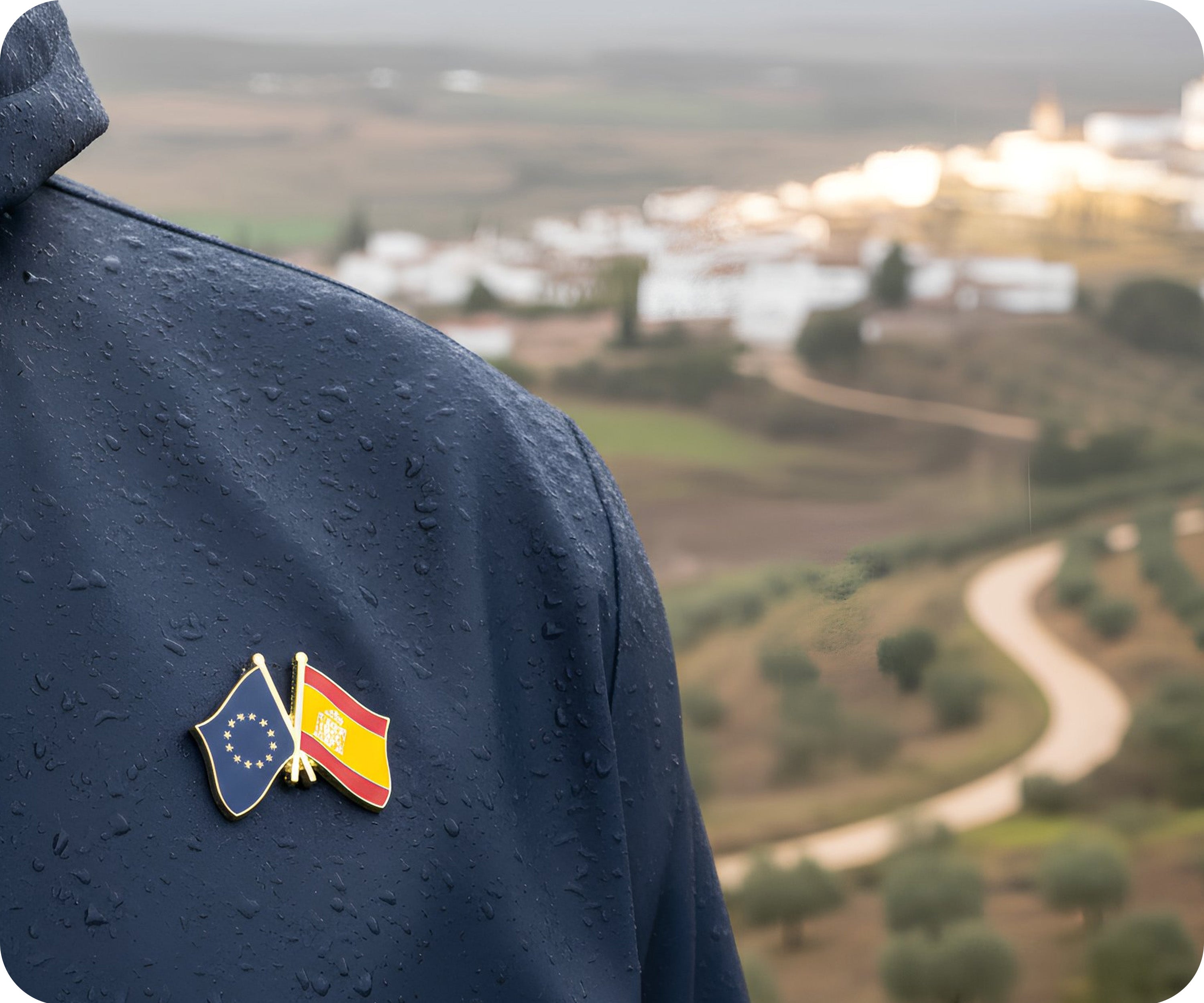 European Union & Spain Friendship Pin Badge