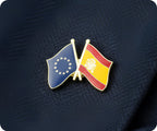 European Union & Spain Friendship Pin Badge