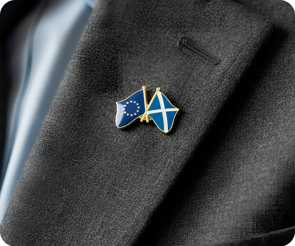 European Union & Scotland EU Friendship Pin Badge