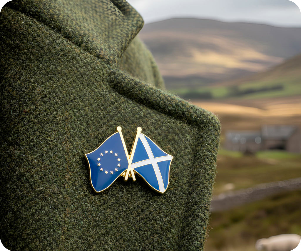 European Union & Scotland EU Friendship Pin Badge