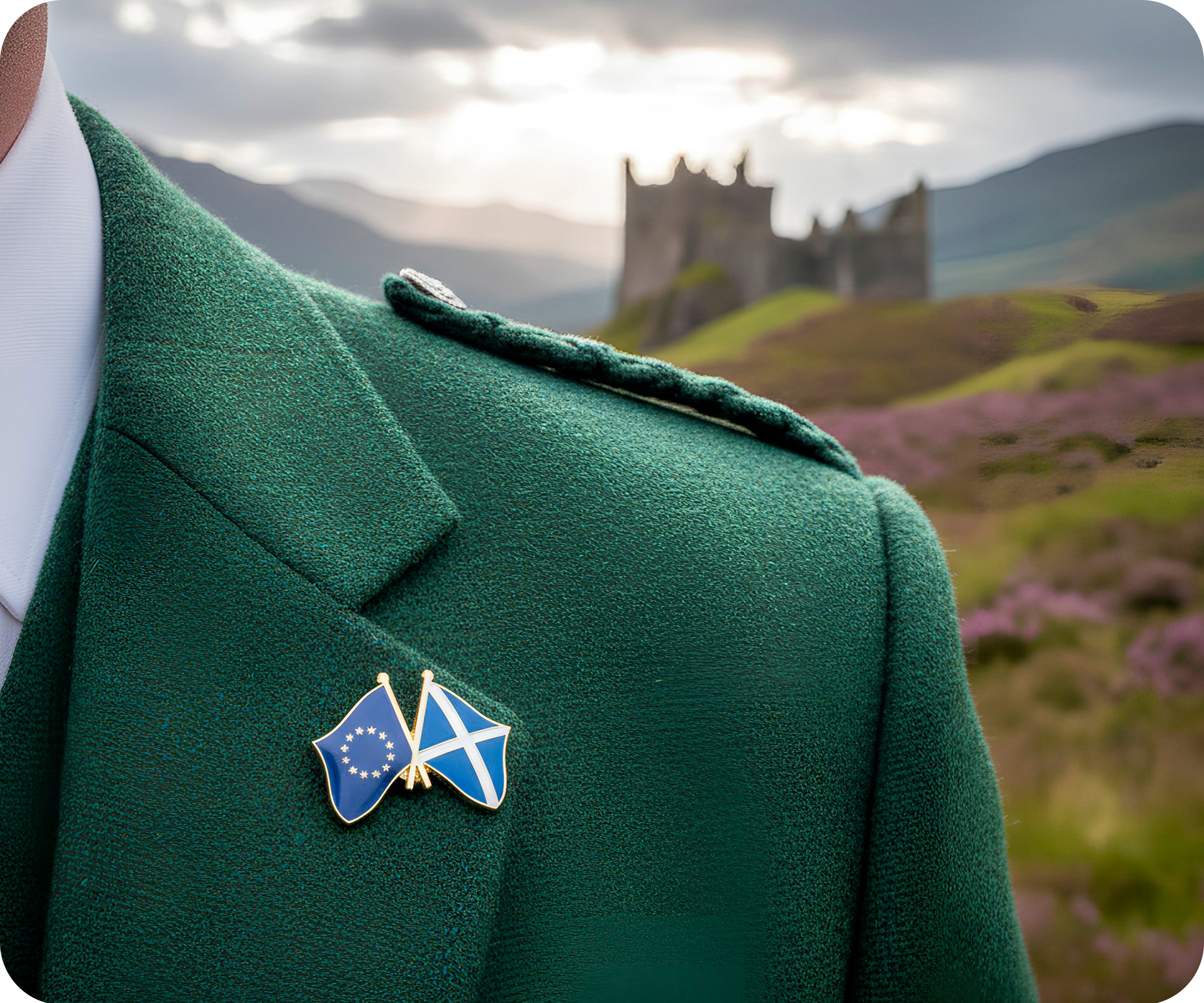 Pin de amistad entre la Unión Europea y Escocia Imagen secundaria del producto