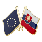 European Union & Slovakia Friendship Pin Badge