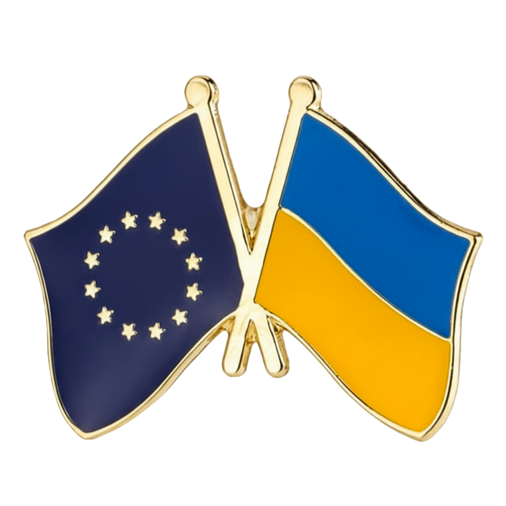 European Union & Ukraine EU Friendship Pin Badge