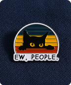 Ew People Cat Enamel Lapel Pin Badge