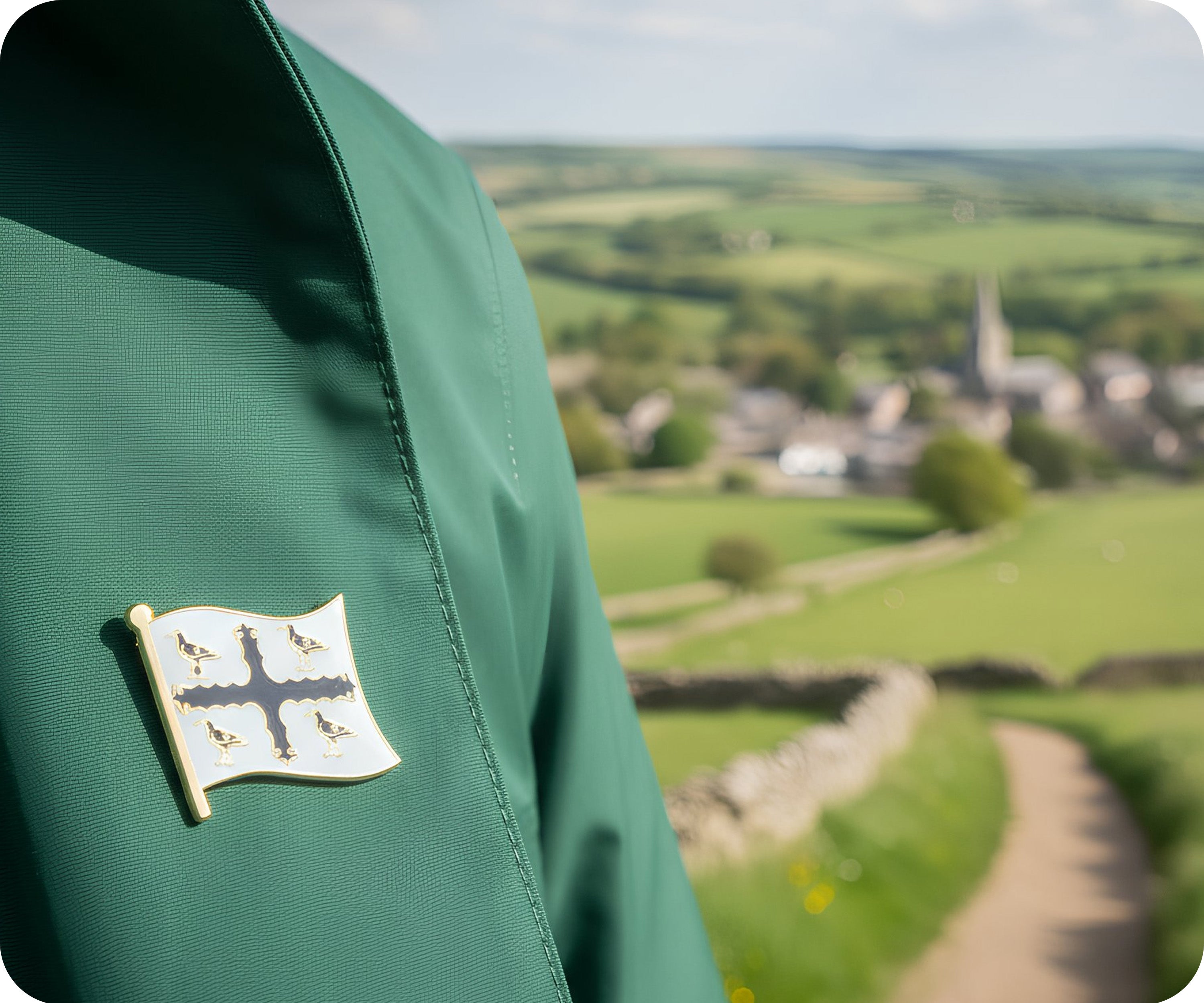Flintshire English County Flag Pin Badge