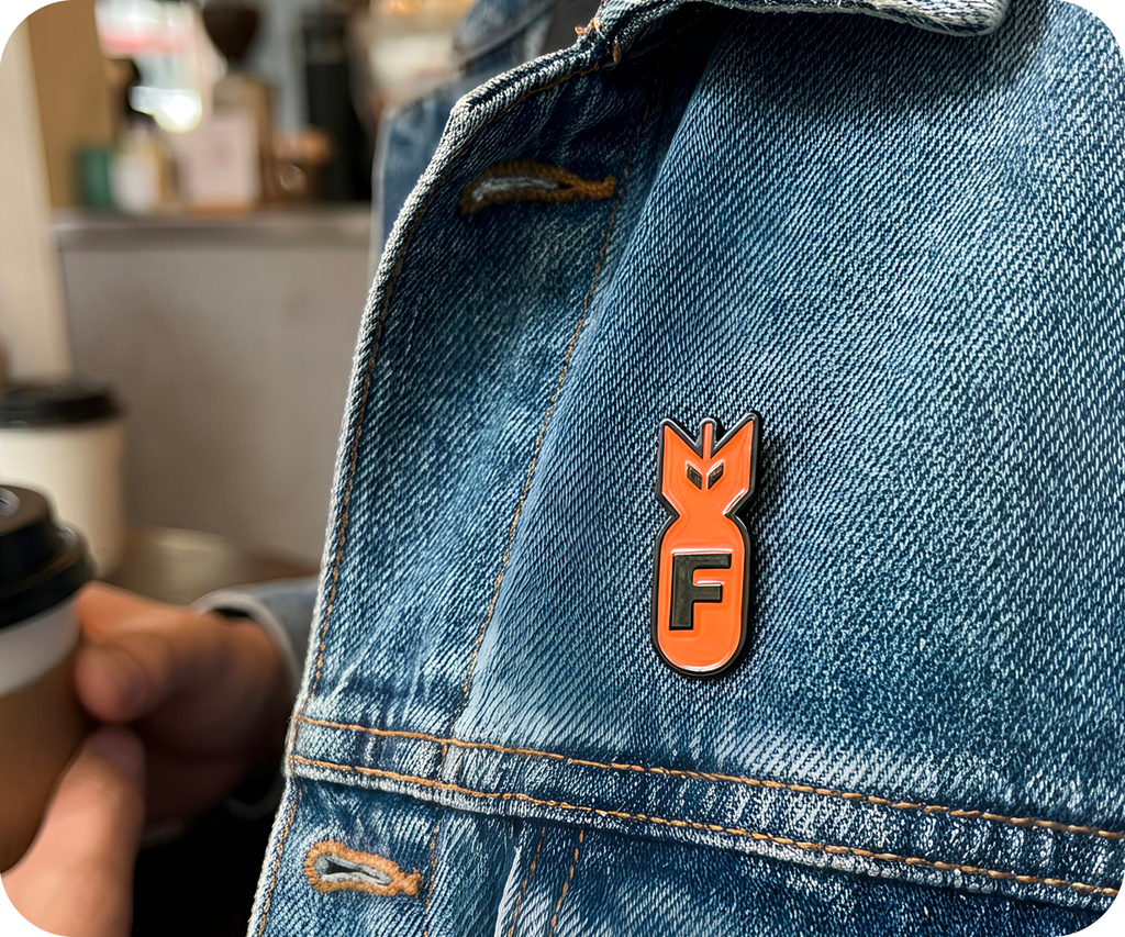 F Bomb Pin Badge