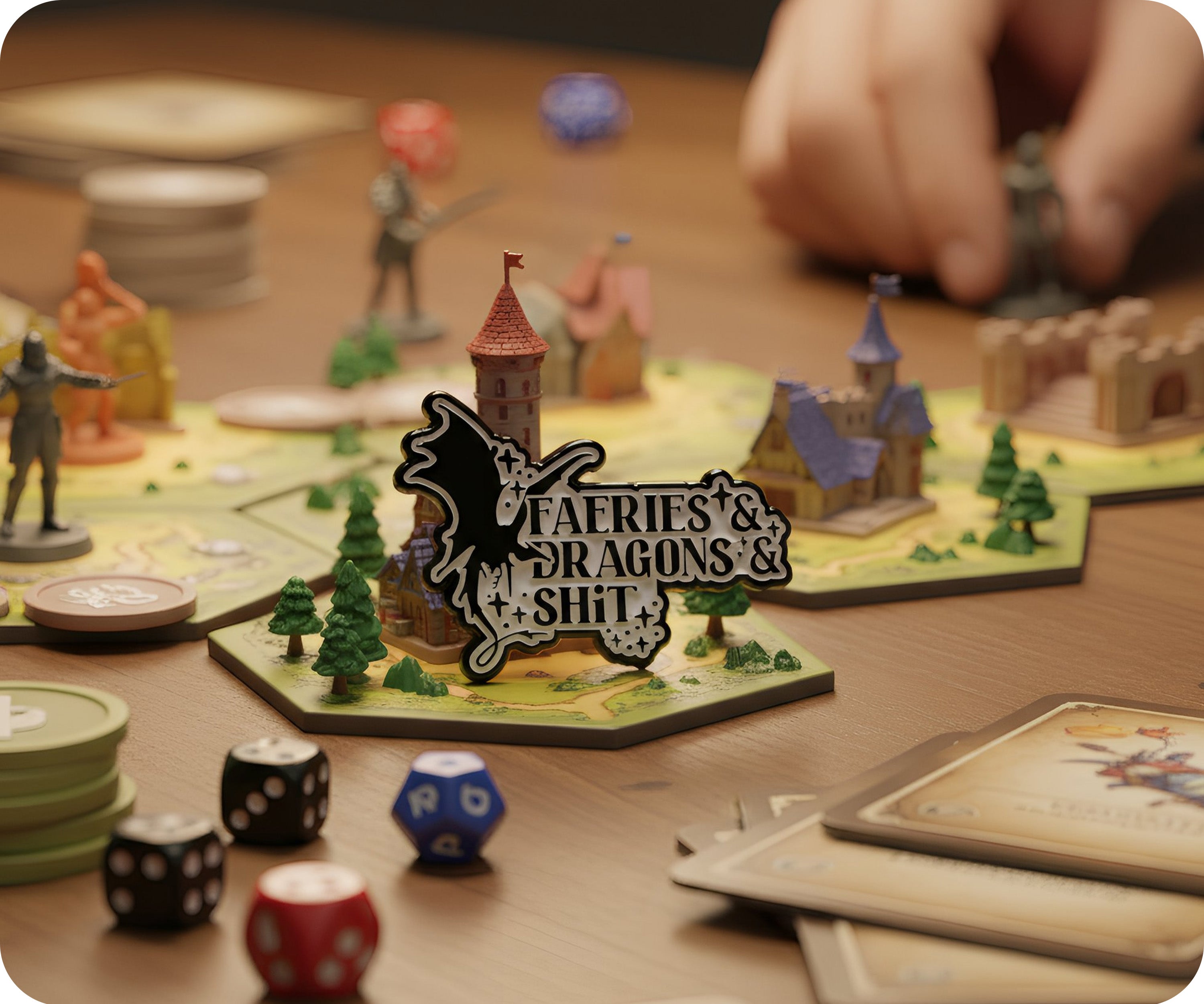 Fairies & Dragons & Shit Gaming Fantasy Pin Badge