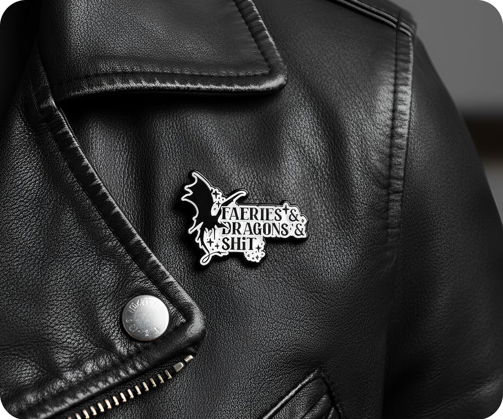 Fairies & Dragons & Shit Gaming Fantasy Pin Badge