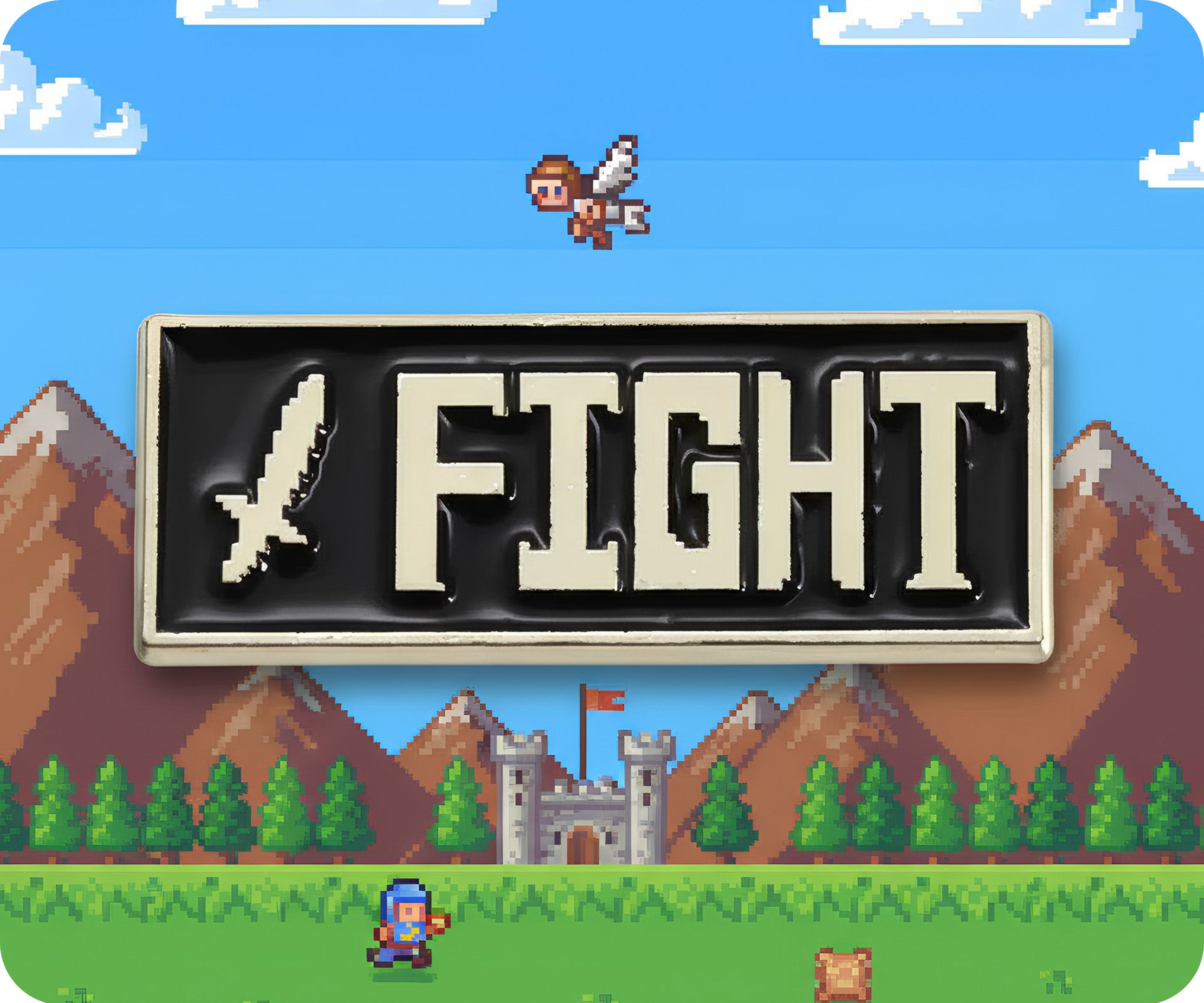 Fight Video Gaming Pin Badge