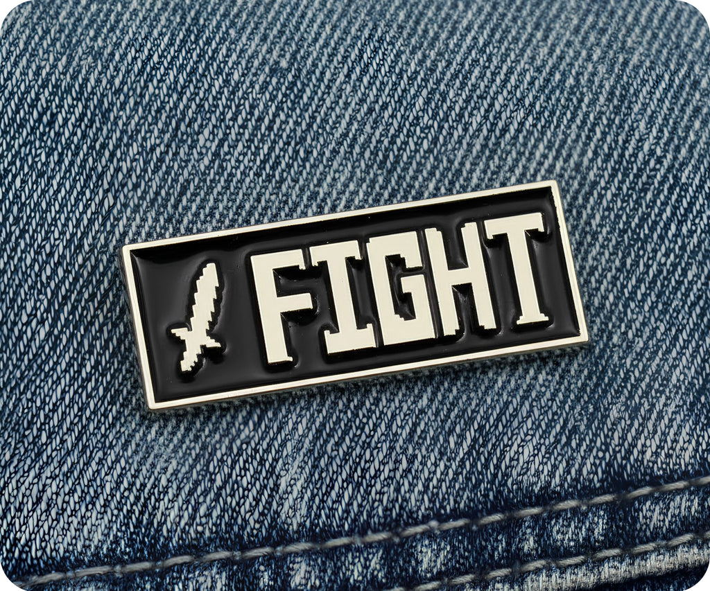 Fight Video Gaming Pin Badge