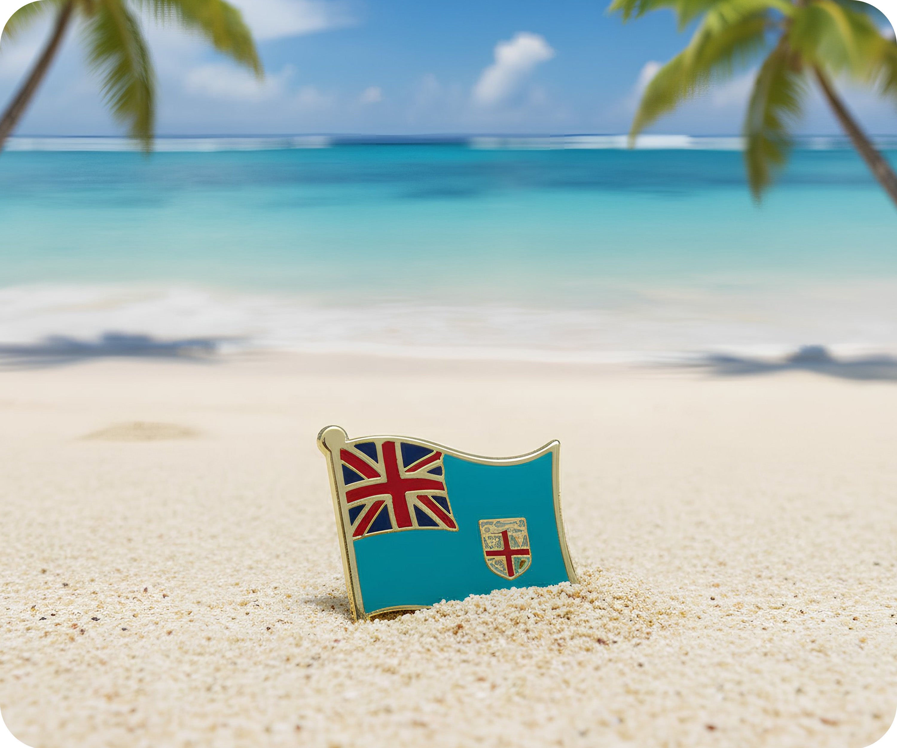 Pin con la bandera de las Islas Fiji Imagen secundaria del producto