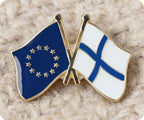 European Union & Finland Friendship Pin Badge