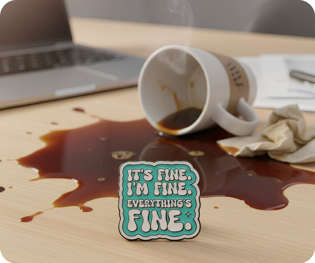 It's Fine, Everything Is Fine Pin Badge