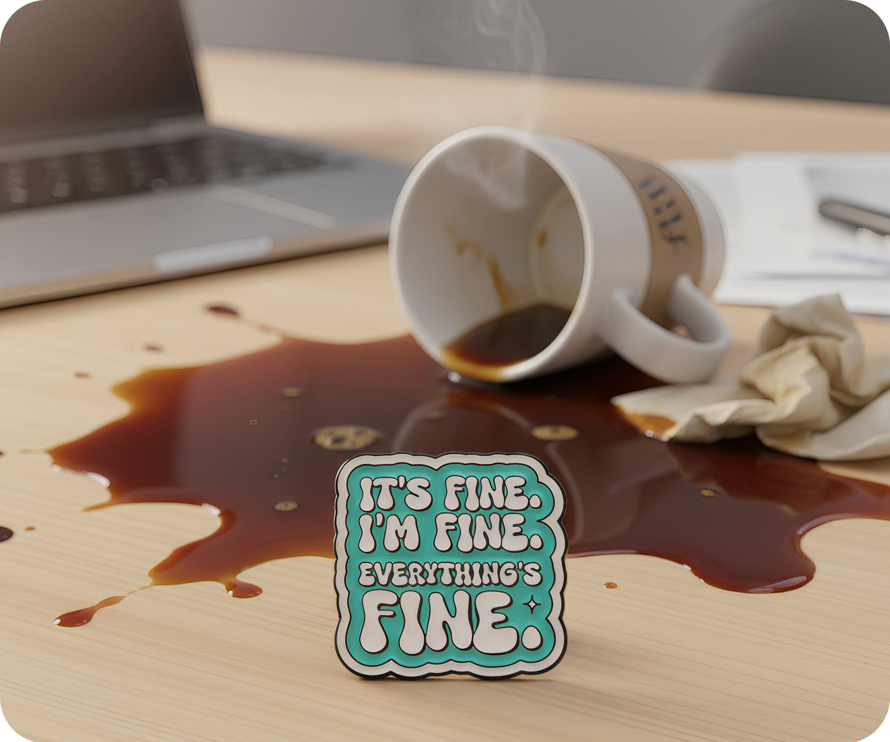 It's Fine, Everything Is Fine Pin Badge