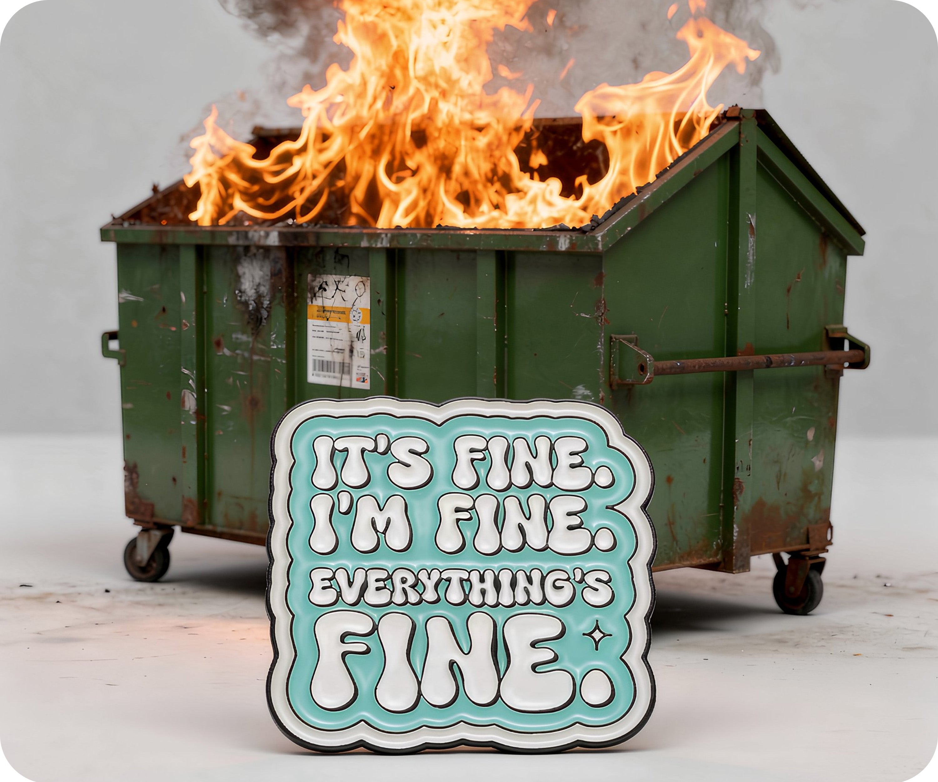 It's Fine, Everything Is Fine Pin Badge