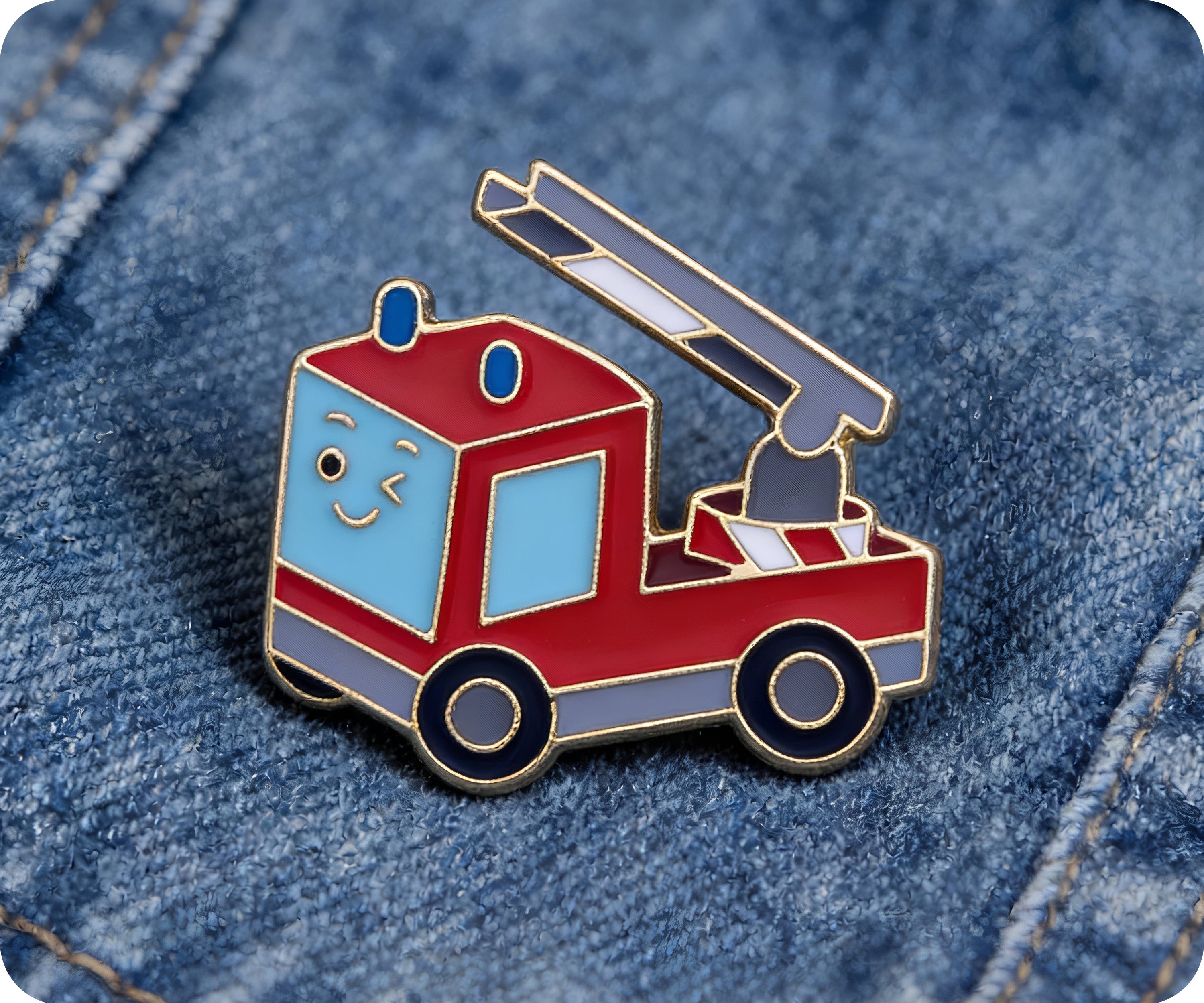 Pin de bombero de dibujos animados Imagen secundaria del producto