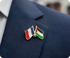France & Palestine Friendship Pin Badge