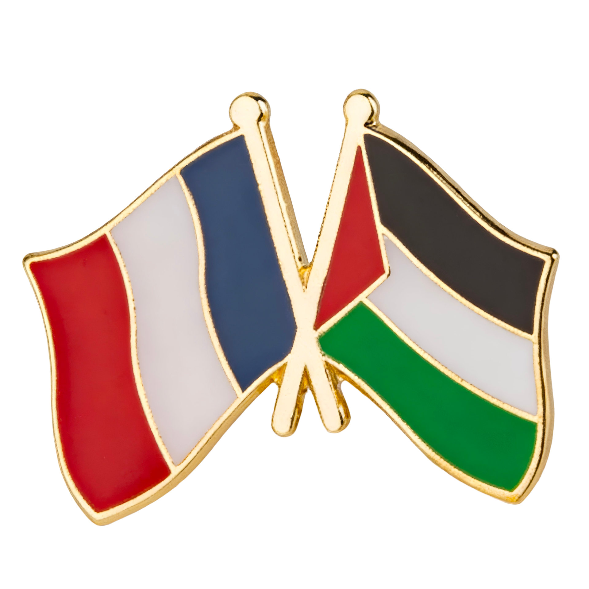 Pin de la amistad entre Francia y Palestina