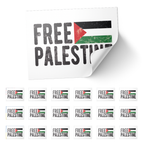 20 X Palestine Free Gaza Flag Palestinian Stickers