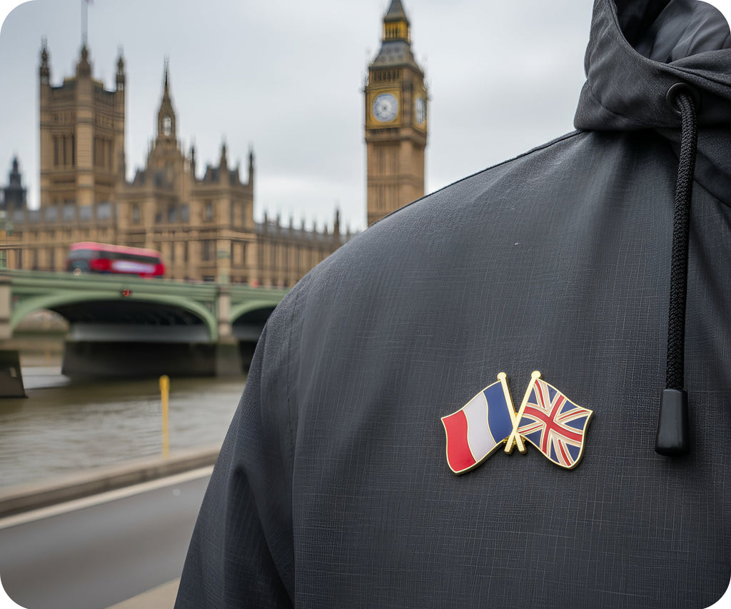 France & United Kingdom UK Friendship Pin Badge