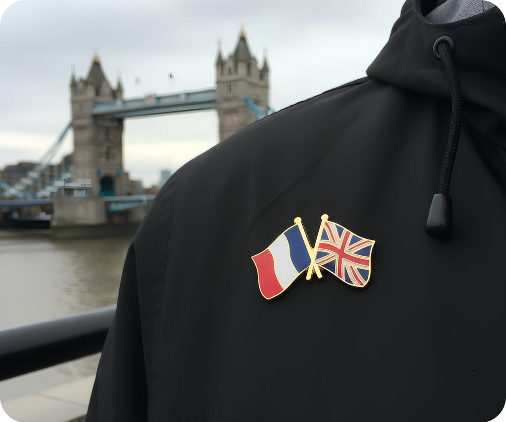 France & United Kingdom UK Friendship Pin Badge