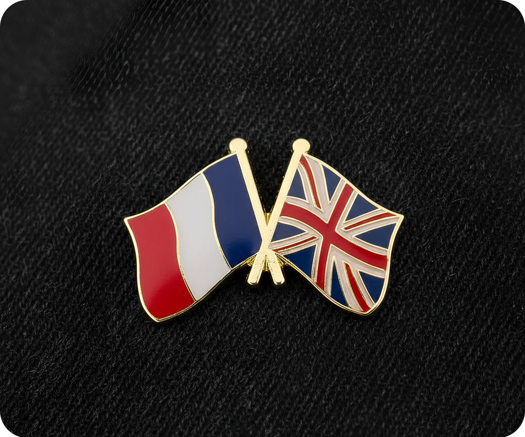 France & United Kingdom UK Friendship Pin Badge