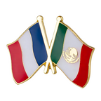 France & Mexico Friendship Pin Badge