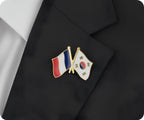 France & South Korea Friendship Pin Badge