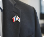 France & South Korea Friendship Pin Badge