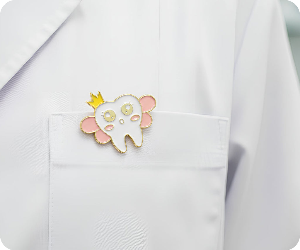 Insignia de alfiler de hada para dentista con dientes