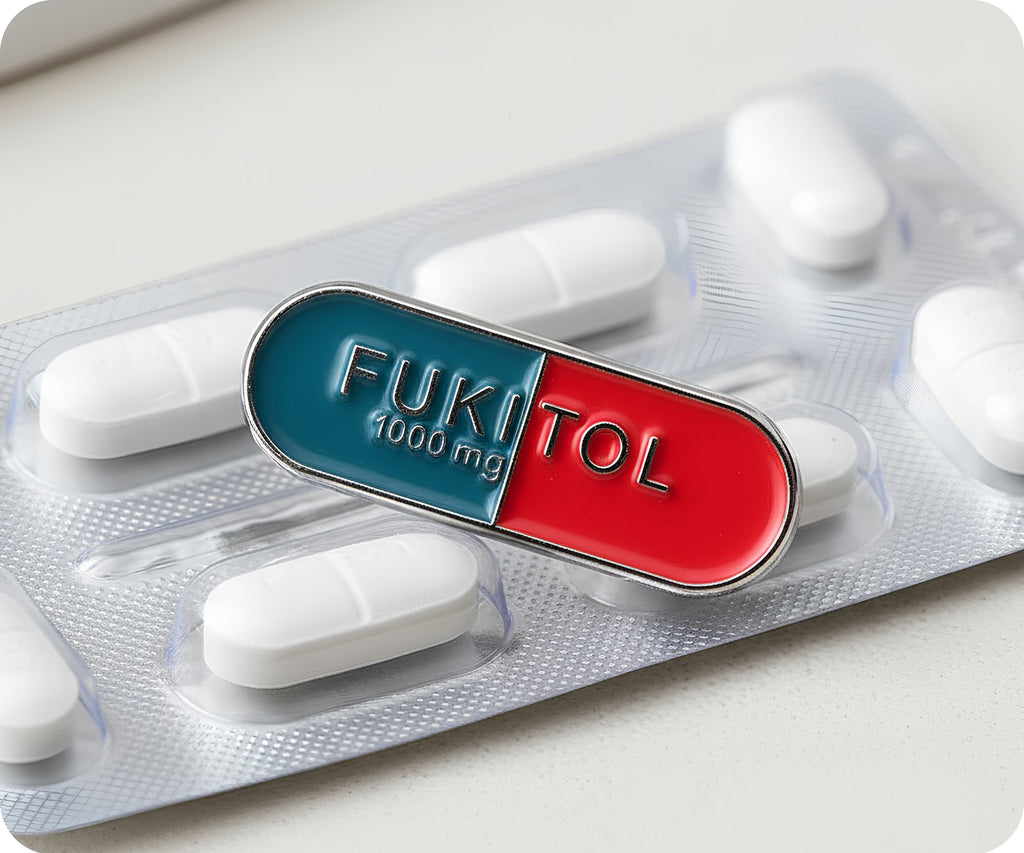 Fukitol Pin Badge