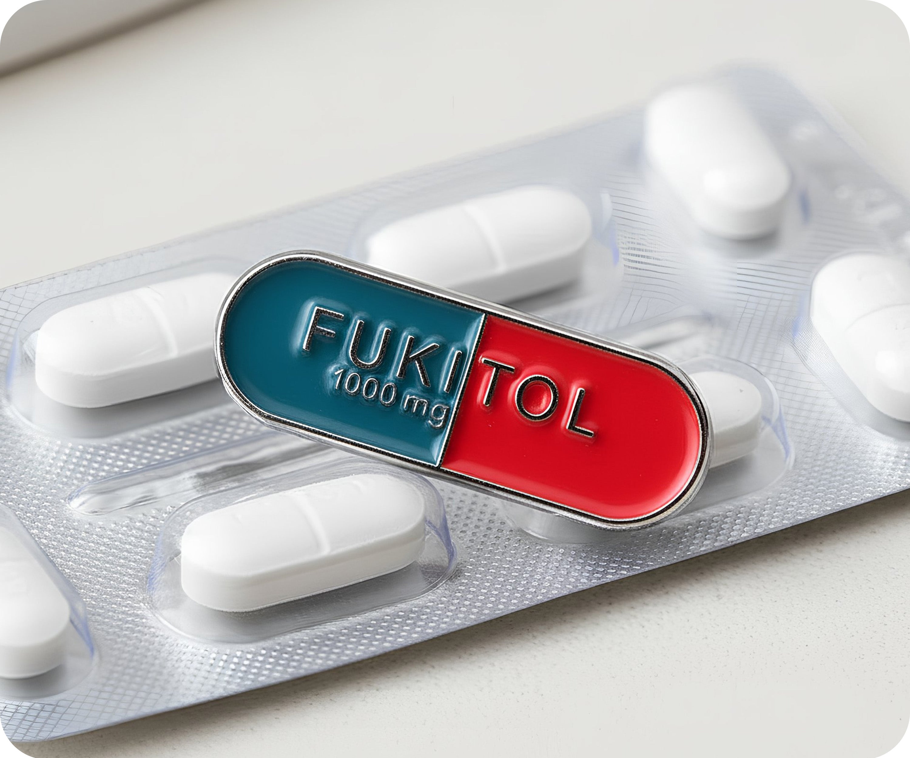 Fukitol Pin Badge