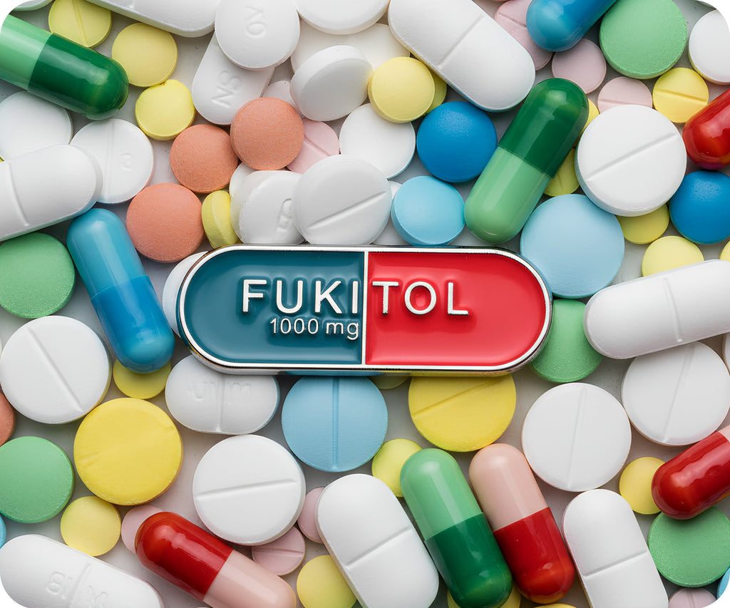 Fukitol Pin Badge